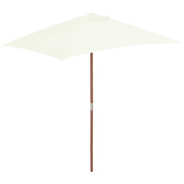 VidaXL Outdoor Umbrella Parasol Pully System Patio Sunshade Bamboo